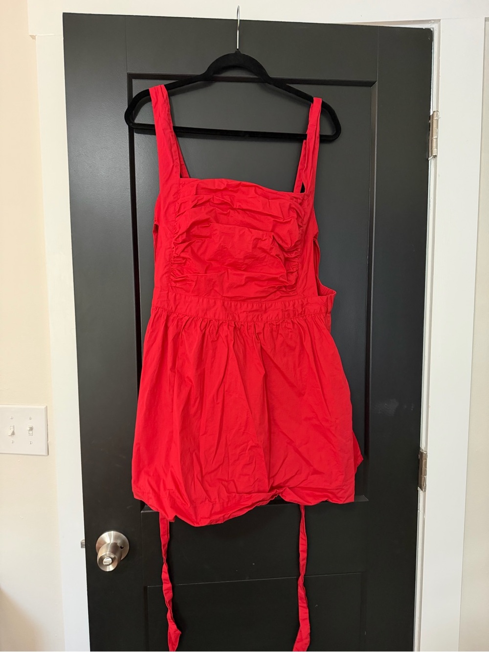 Free People Bright Red Mini Sundress Size L